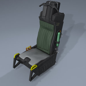 aces ii ejection seat 3d model
