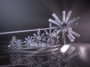 tiara scepter glittering 3d model