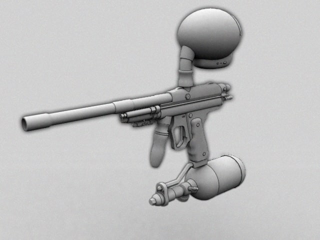 3d X Paintballers Model