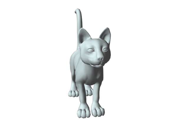 3d cat feline model