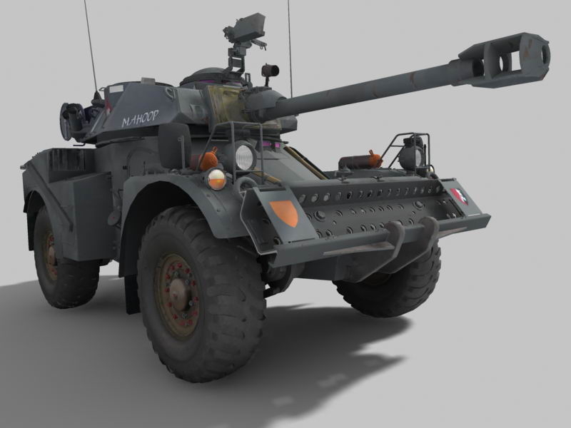 3d south africa eland armored car model