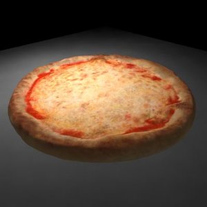 3d brooklyn style cheese pizza model