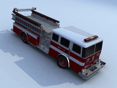 truck firetruck 3d model