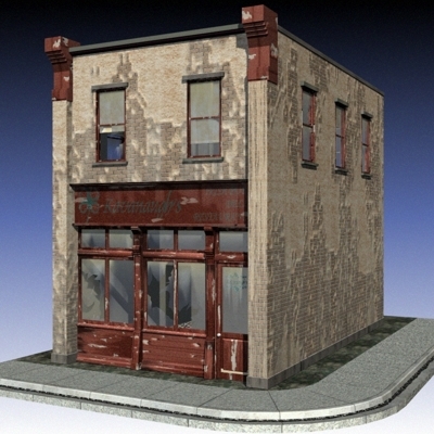 3d model brick building