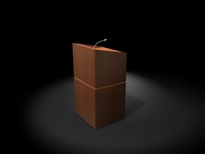 3d wood podium model