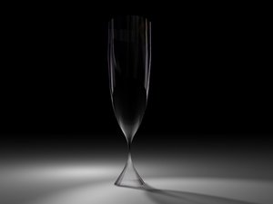 3d champagne glass model