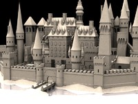 entrance castle bridge 3d model