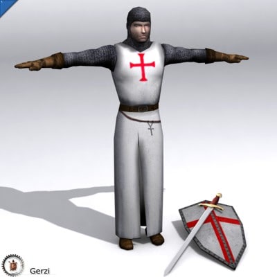 3d crusader knight model