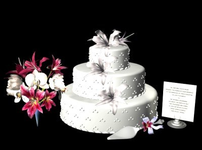 3d model  wedding  cake 