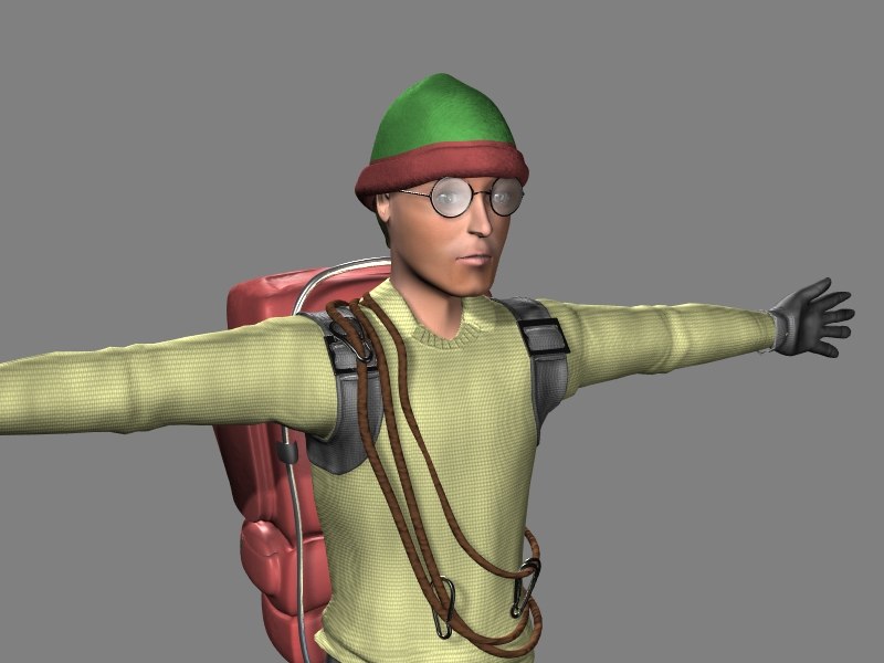  3d  mountain climber model 