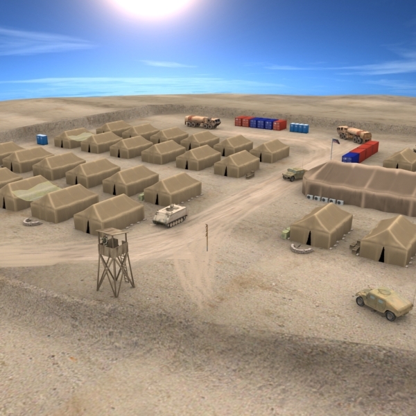 military camp 3d model