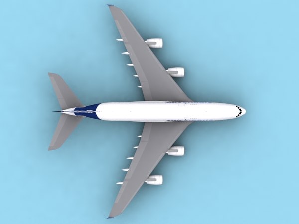 3d model airbus a380-800 f house colors