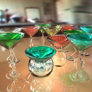 cocktail glassware glass beverage 3d model