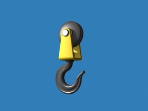 3d pulley hook