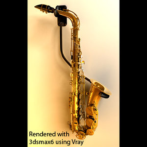 alto saxophone 3d model