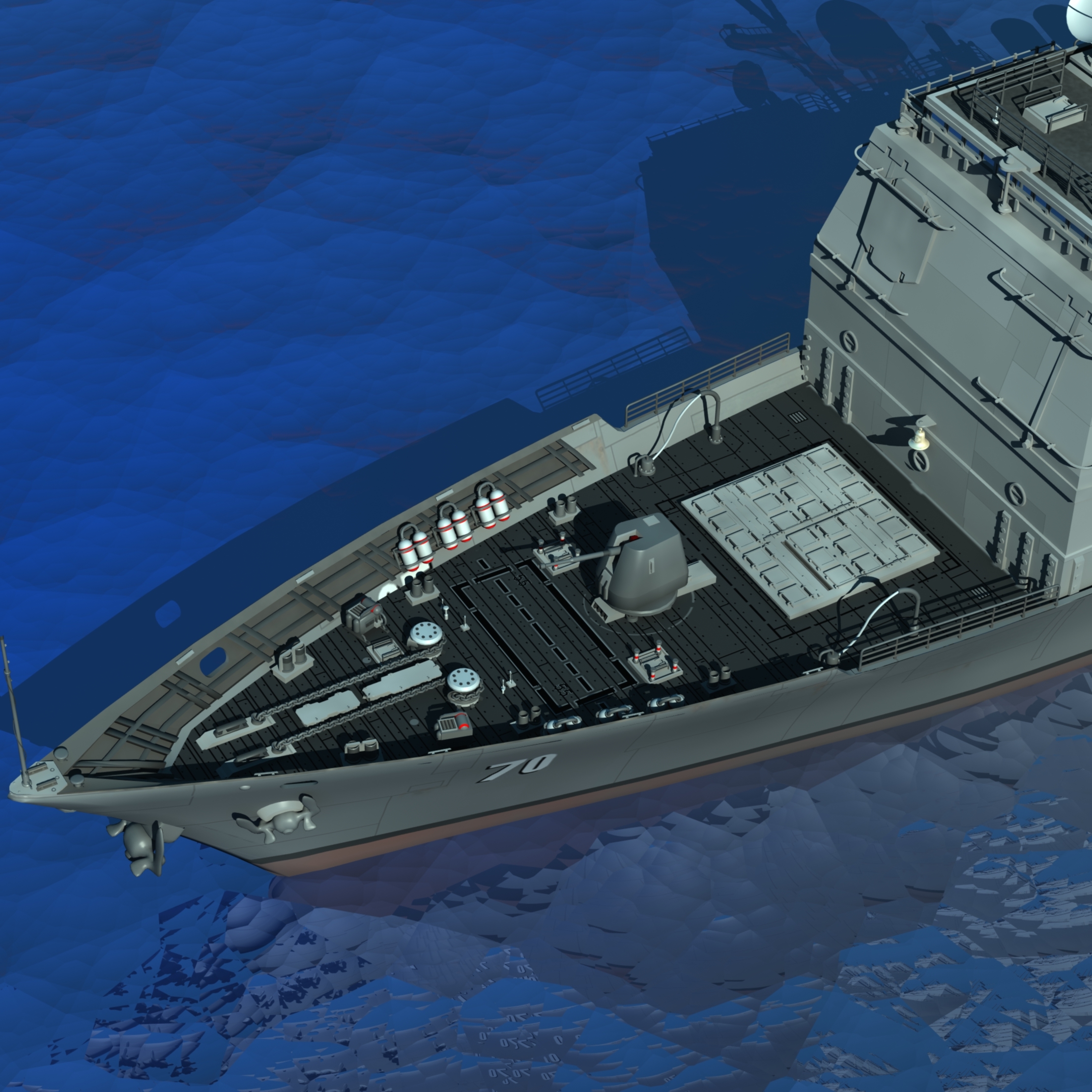 aegis navy ship cg-70 3d model