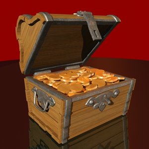 3d treasure chest