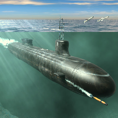 seawolf submarine ssn23 carter 3d model