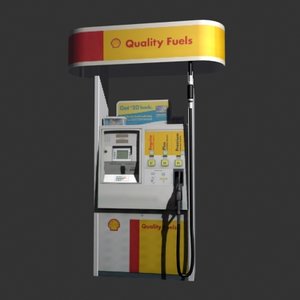3d model of gas pump