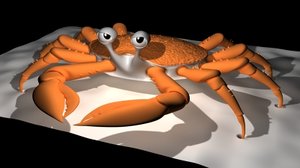 crab toon cartoon 3d model
