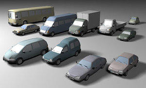 3d model of cars