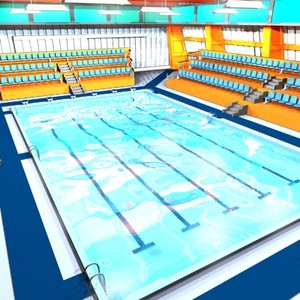 indoor swimmingpool 3d model