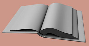opening book 3d model