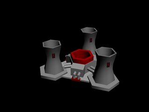 nuke power plant 3d model