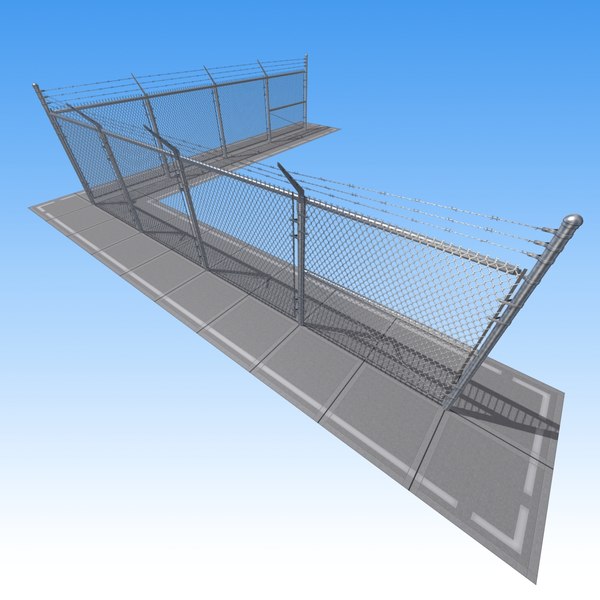 chain link fence 3d model