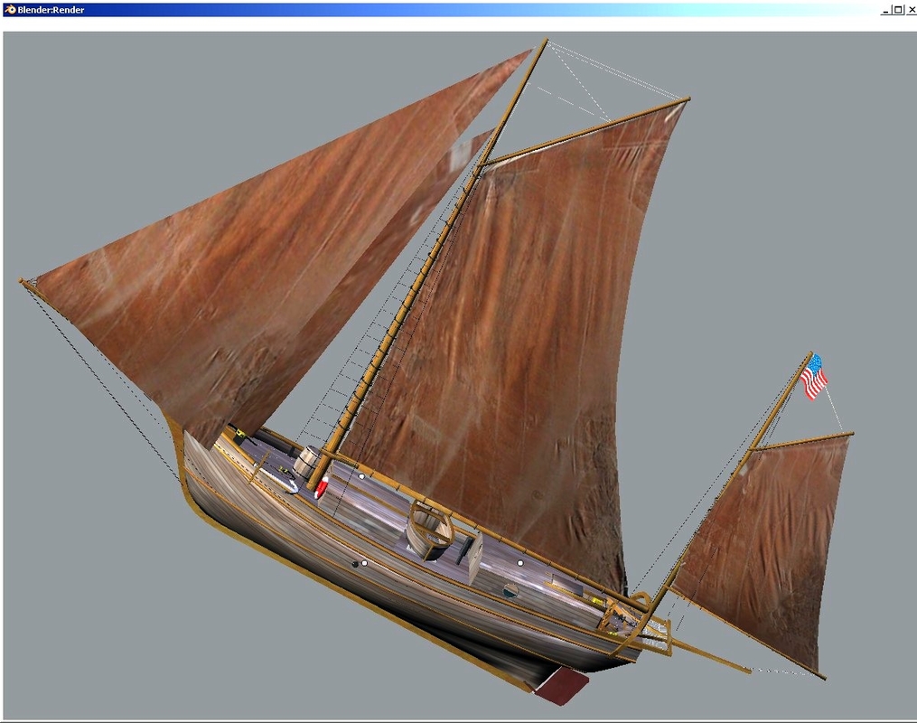 joshua slocum spray sloop 3d model