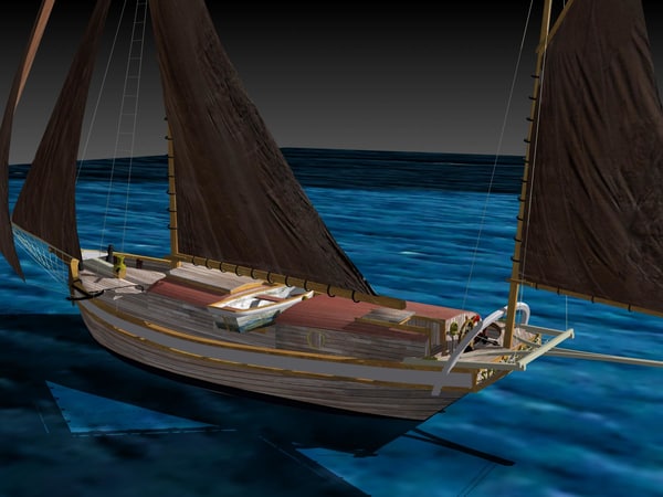 joshua slocum spray sloop 3d model