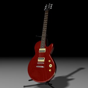 les paul electric guitar 3d model