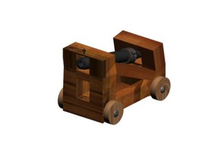free cannon tudor 3d model