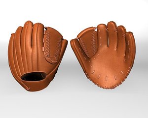 baseball gloves 3d max