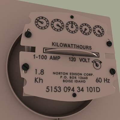 blender 3d model free electric meter