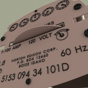 3d model electric meter