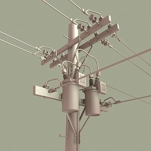 3d model telephone pole