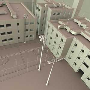 set buildings 3d model