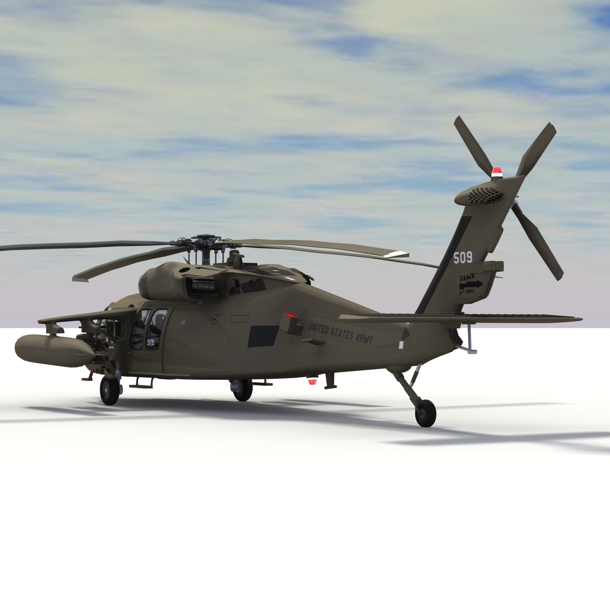 mh60a blackhawk 3d model