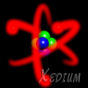 atom element nucleus 3d model