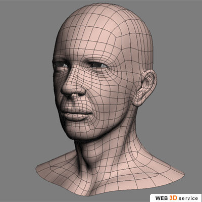 maya 3d male model face rigged