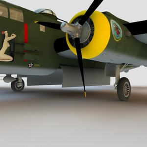 3d b25 mitchell bomber