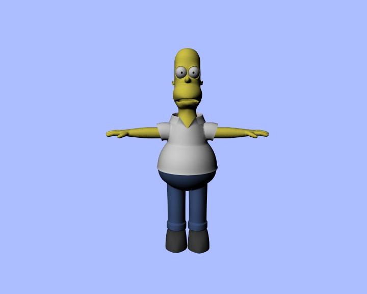 the simpsons homer 3d softimage