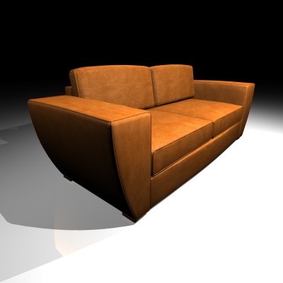 dileto suede sofa 3d model