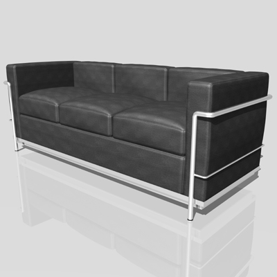 3ds Le Corbusier Lc2 Sofa