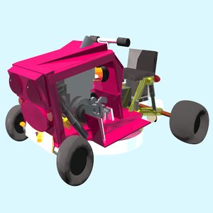 racing mower 3d model