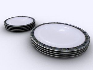 dish plates 3d model