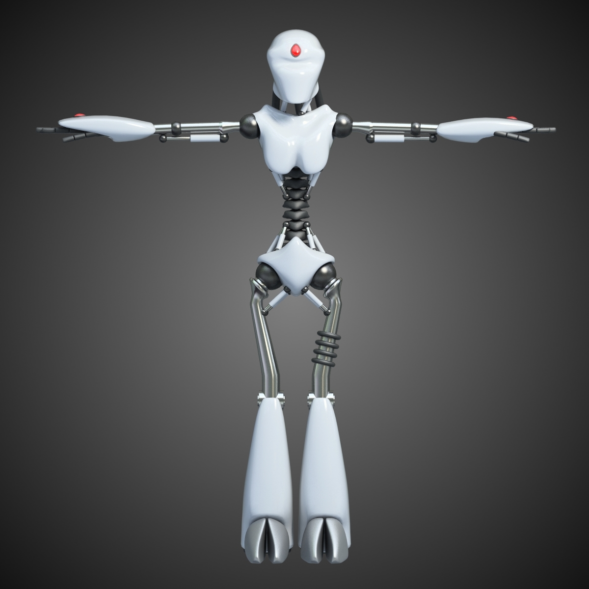 robot rigged biped 3d model