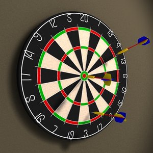 dart board 3d model