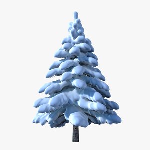 snow tree 3d model